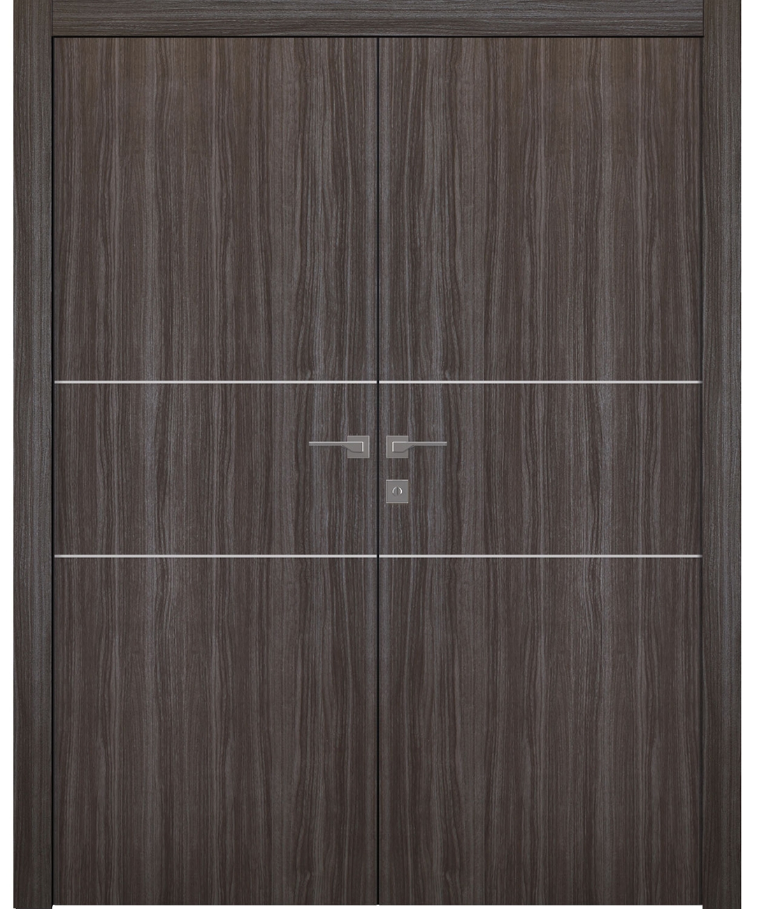 PALLADIO 2H GRAY OAK DOUBLE BELLDINNI MODERN INTERIOR DOOR - 1