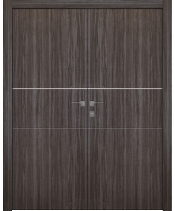 PALLADIO 2H GRAY OAK DOUBLE BELLDINNI MODERN INTERIOR DOOR - 1