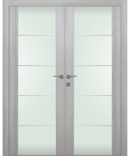 AVON 202 4H VETRO RIBEIRA ASH DOUBLE BELLDINNI MODERN INTERIOR DOOR - 1