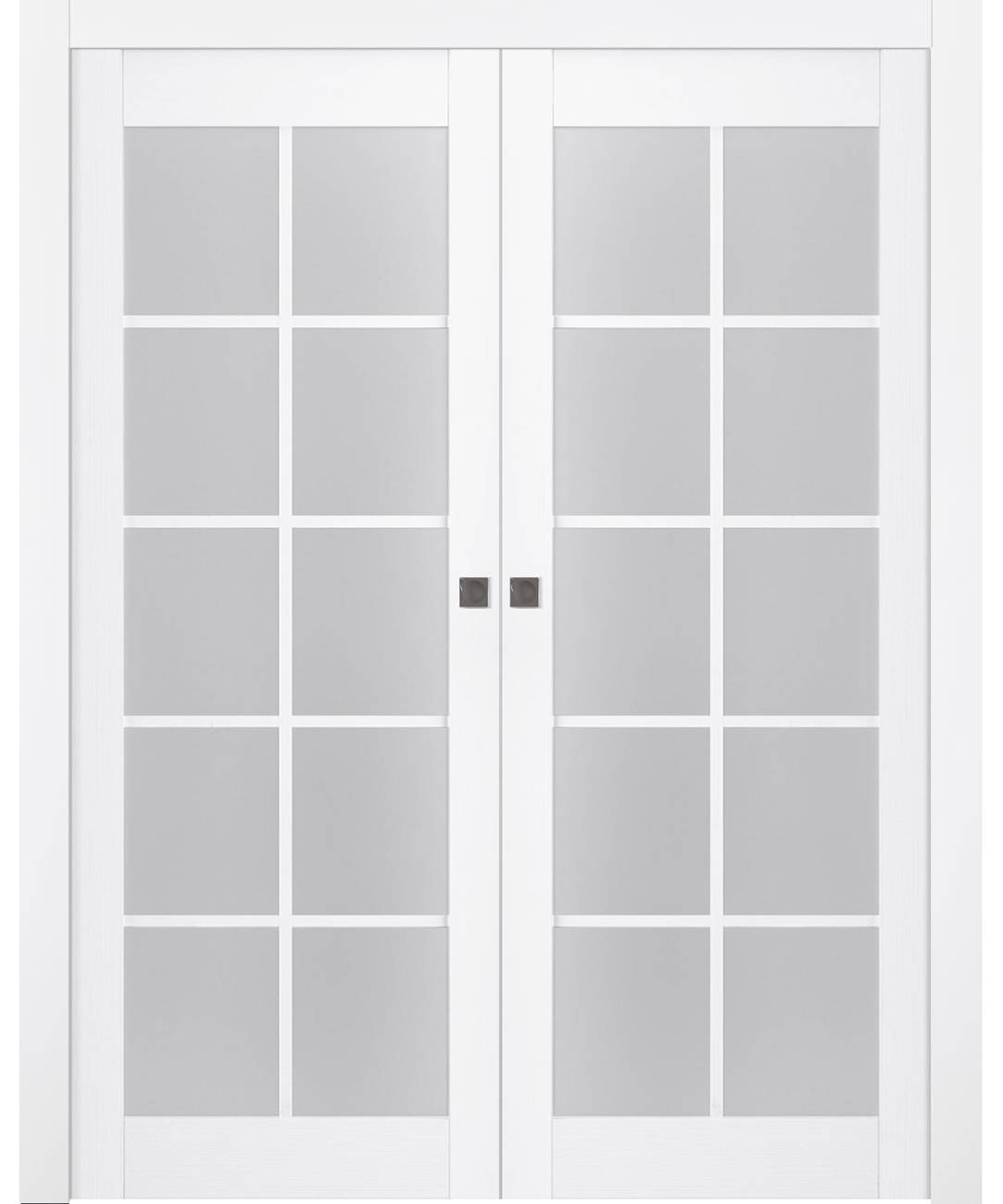 PALLADIO 10 LITE VETRO BIANCO NOBLE DOUBLE POCKET BELLDINNI MODERN INTERIOR DOOR - 6