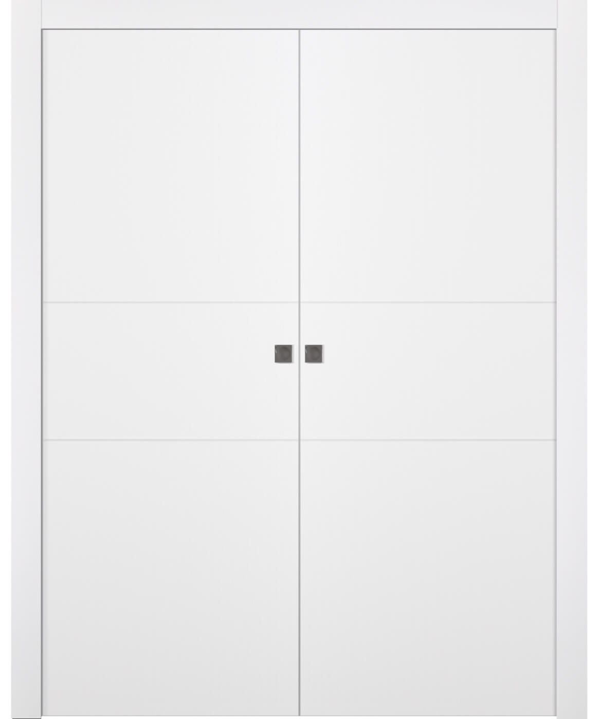 PALLADIO 2H BIANCO NOBLE DOUBLE POCKET BELLDINNI MODERN INTERIOR DOOR - 1