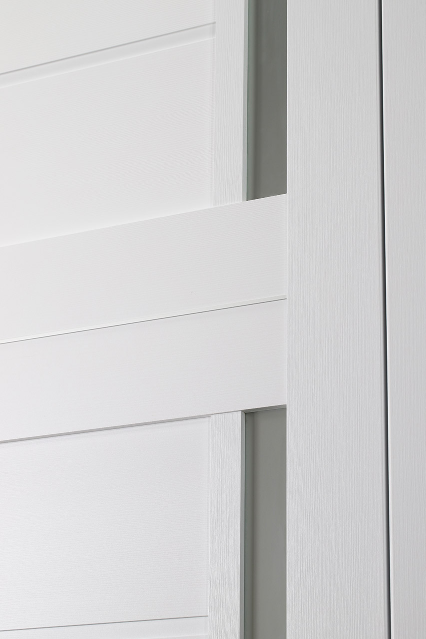 ESTA VETRO BIANCO NOBLE DOUBLE BARN BELLDINNI MODERN INTERIOR DOOR - 3
