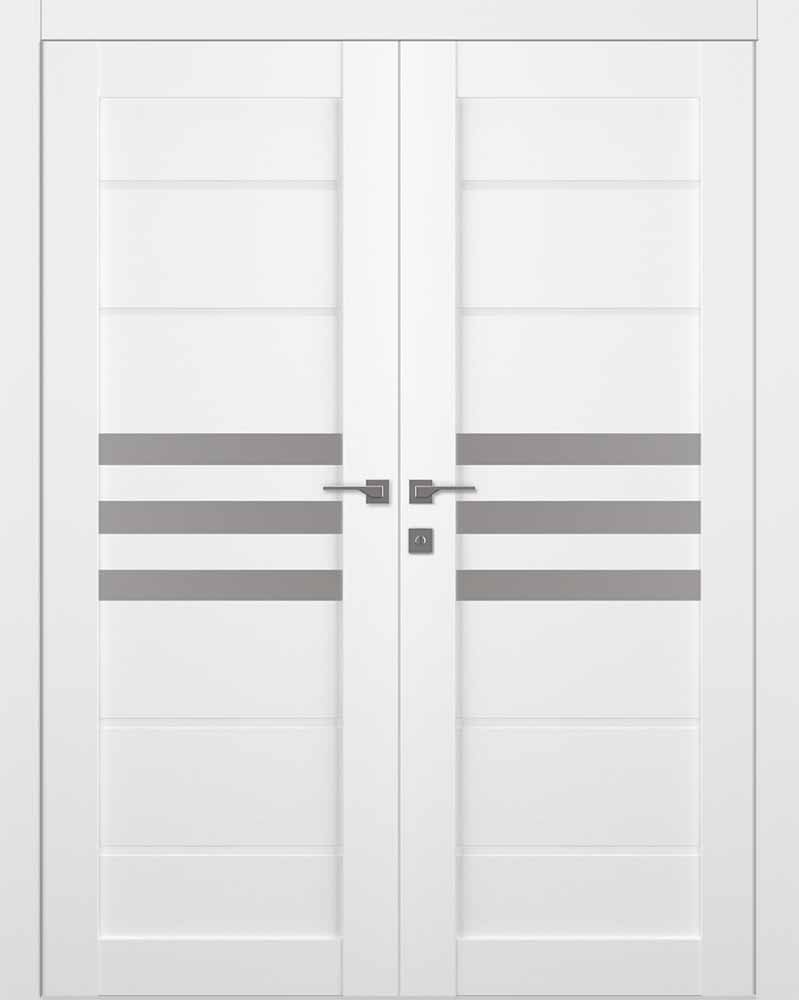 DOME VETRO BIANCO NOBLE DOUBLE BELLDINNI MODERN INTERIOR DOOR - 1