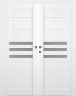 DOME VETRO BIANCO NOBLE DOUBLE BELLDINNI MODERN INTERIOR DOOR - 1
