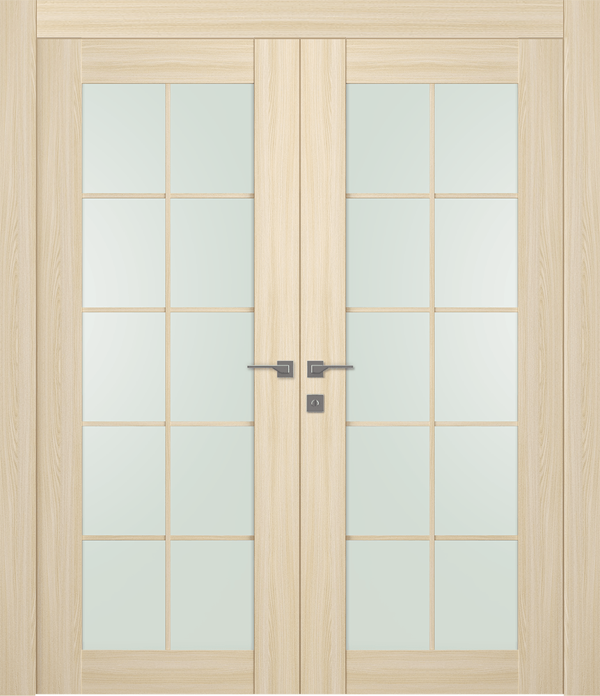 AVON 10 LITE VETRO LOIRE ASH DOUBLE BELLDINNI MODERN INTERIOR DOOR - 1