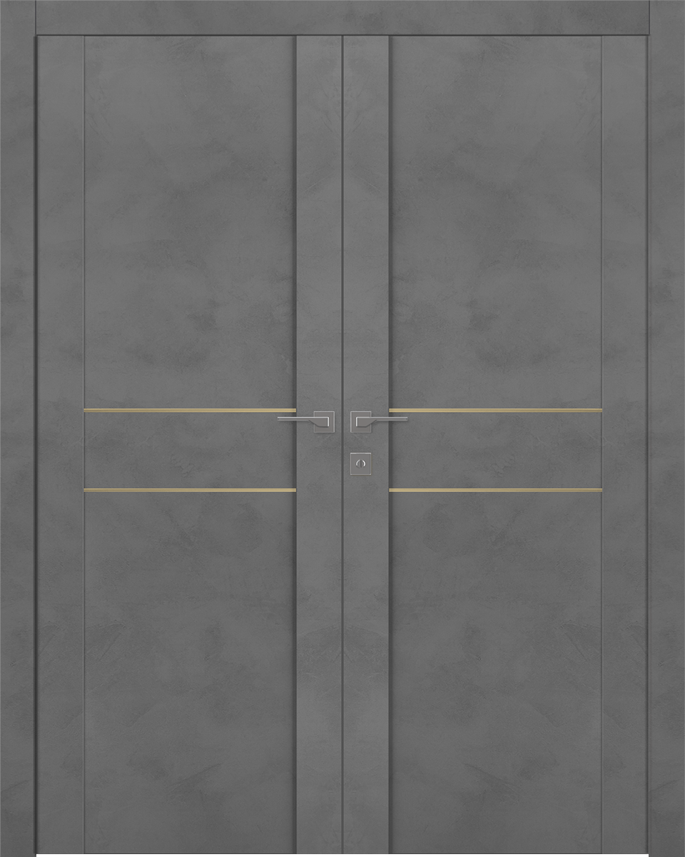 AVON 01 2HN GOLD DARK URBAN DOUBLE BELLDINNI MODERN INTERIOR DOOR - 1