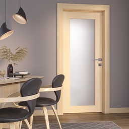 AVON 207 VETRO LOIRE ASH DOUBLE INVISIBLE METAL FRAME BELLDINNI MODERN INTERIOR DOOR - 2