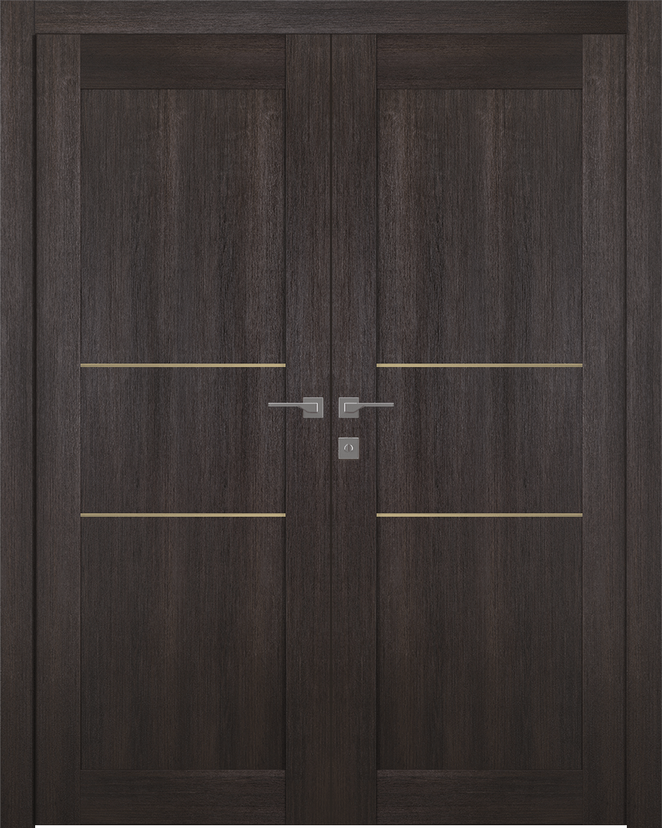 AVON 07 2H GOLD VERALINGA OAK DOUBLE BELLDINNI MODERN INTERIOR DOOR - 1