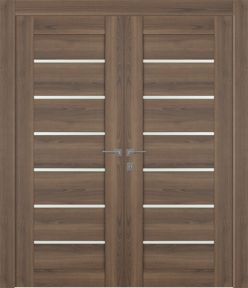 AVON 07-02 VETRO PECAN NUTWOOD CLOSET DOORS BELLDINNI MODERN INTERIOR DOOR - 1