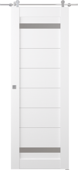 PERLA VETRO BIANCO NOBLE BARN BELLDINNI MODERN INTERIOR DOOR - 1