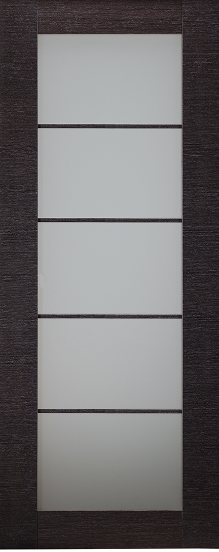 AVANTI 5 LITE VETRO BLACK APRICOT SLAB BELLDINNI MODERN INTERIOR DOOR - 1