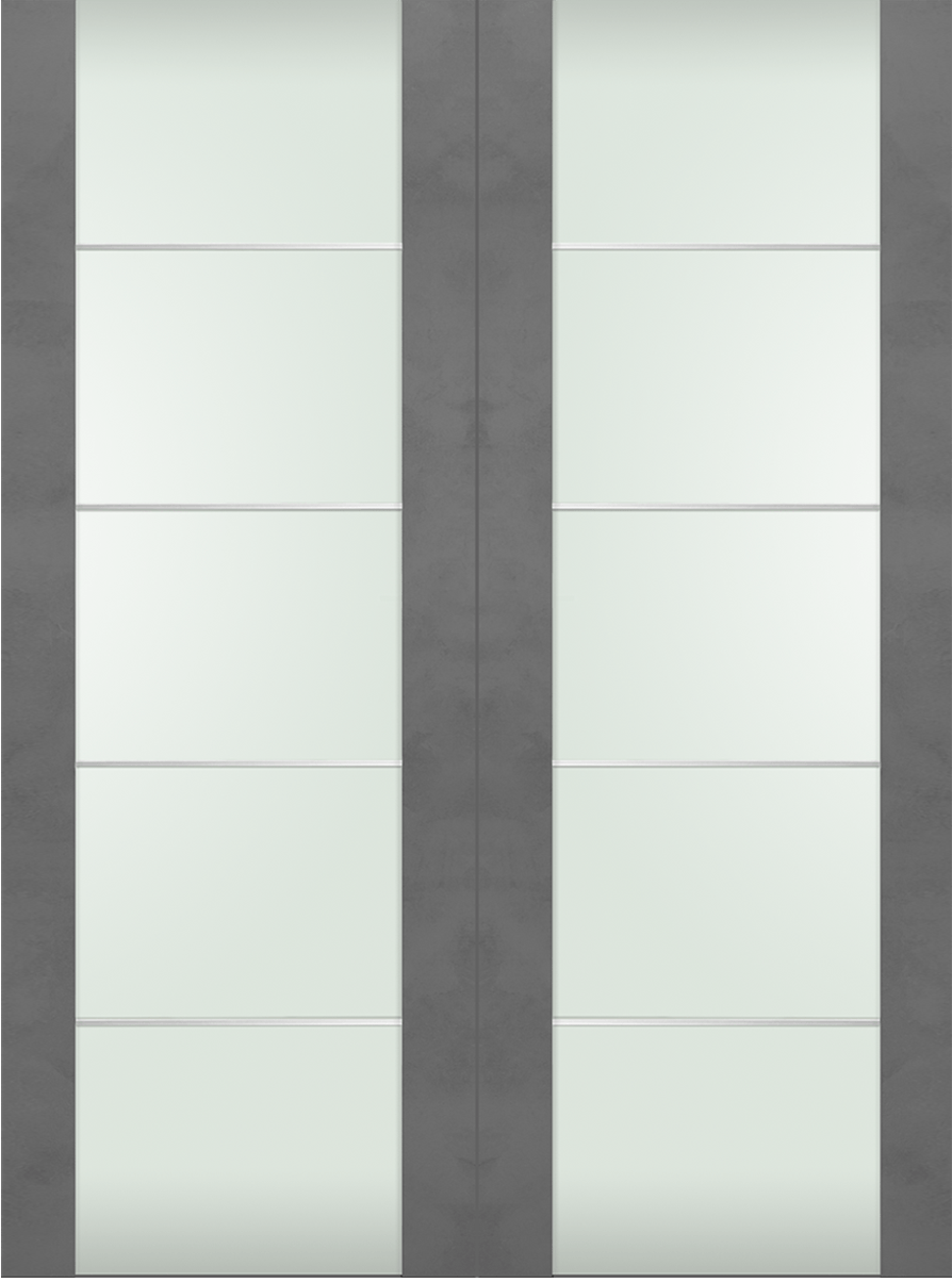 AVON 202 4H VETRO DARK URBAN DOUBLE BI-FOLD BELLDINNI MODERN INTERIOR DOOR - 2