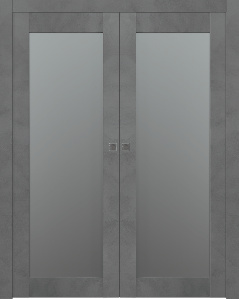 AVON 207 VETRO DARK URBAN DOUBLE POCKET BELLDINNI MODERN INTERIOR DOOR - 1