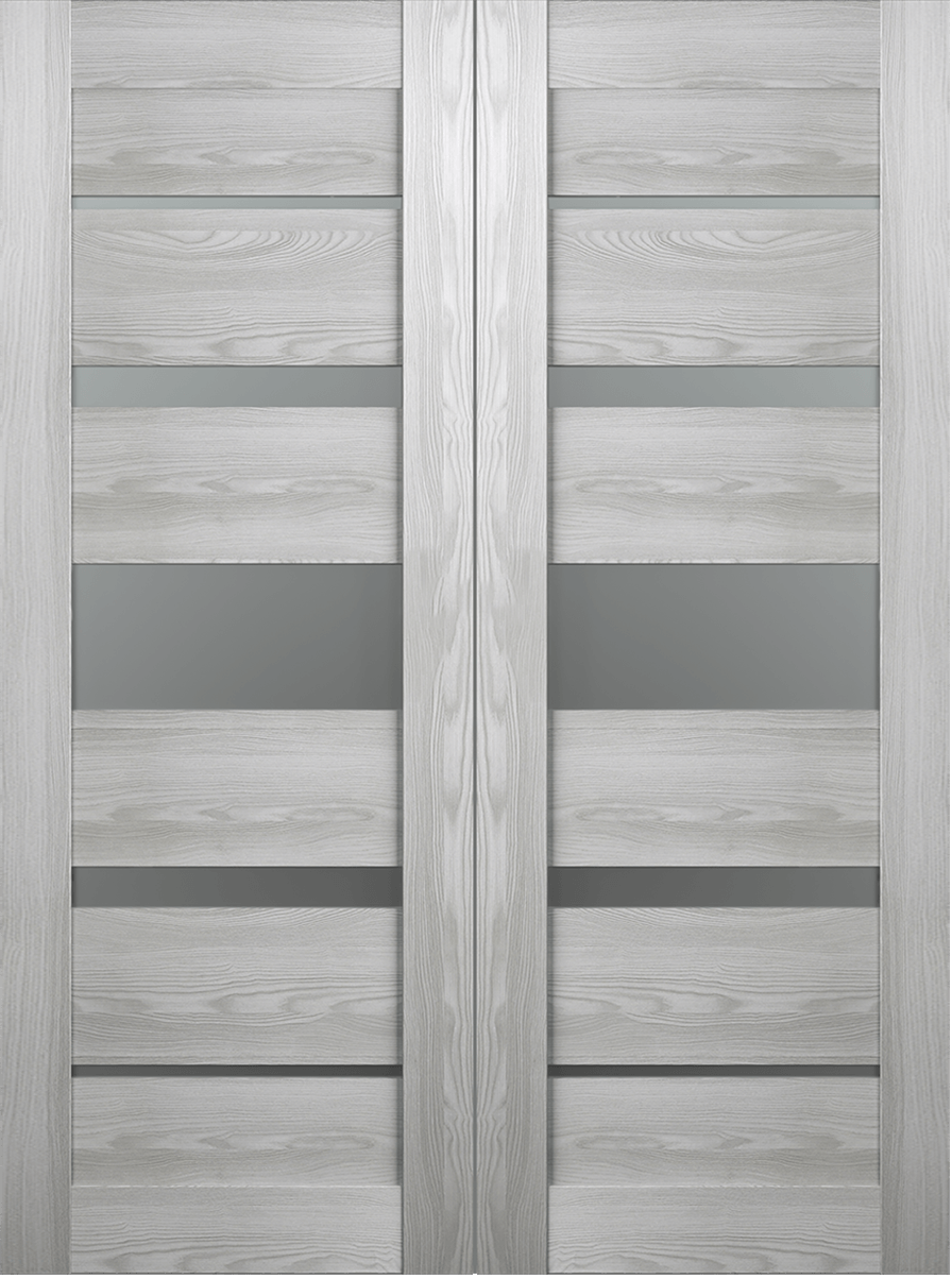 AVON 07-03 VETRO RIBEIRA ASH DOUBLE BARN BELLDINNI MODERN INTERIOR DOOR - 2