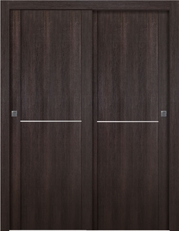 AVON 01 1H VERALINGA OAK BYPASS DOORS BELLDINNI MODERN INTERIOR DOOR - 1