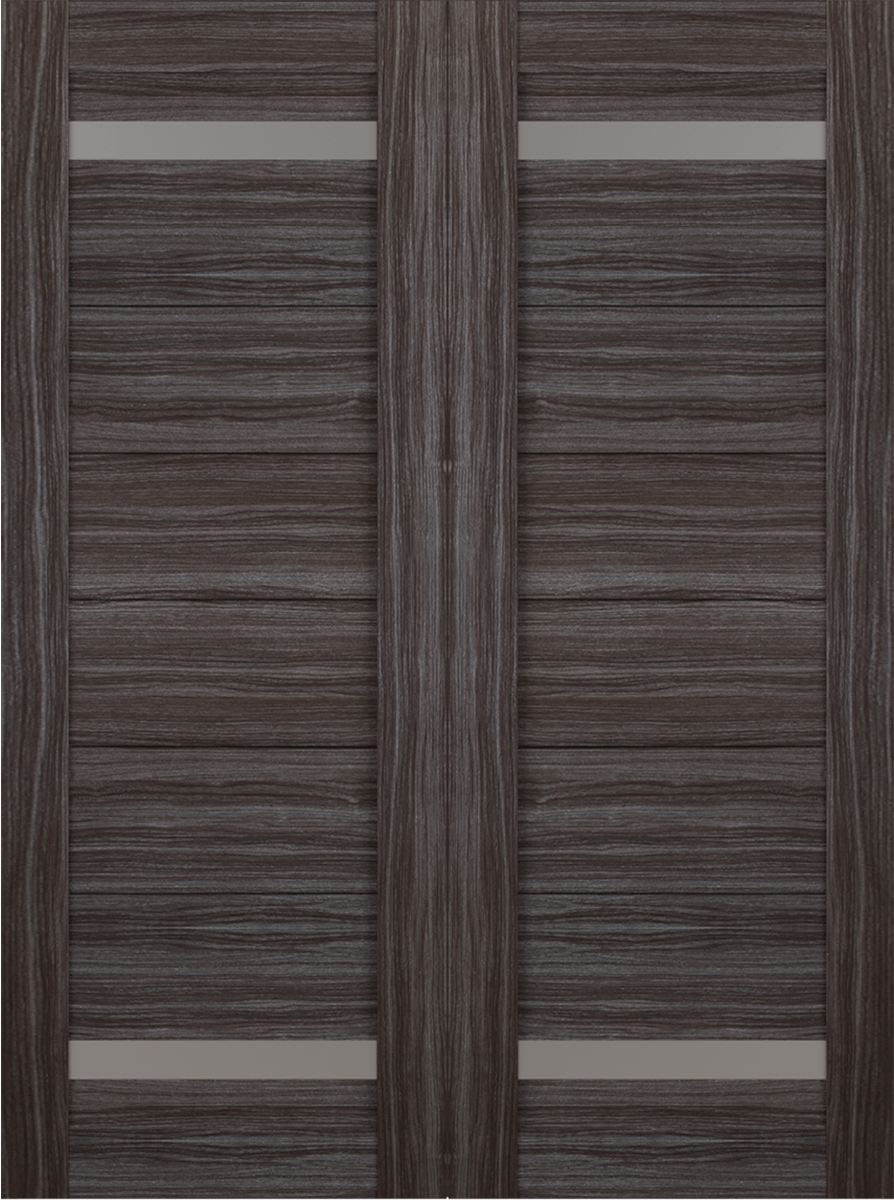 PERLA VETRO GRAY OAK DOUBLE BARN BELLDINNI MODERN INTERIOR DOOR - 2