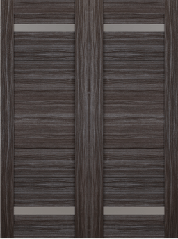 PERLA VETRO GRAY OAK DOUBLE BARN BELLDINNI MODERN INTERIOR DOOR - 2