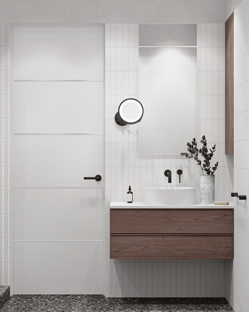 OPTIMA 4H SNOW WHITE INVISIBLE METAL FRAME BELLDINNI MODERN INTERIOR DOOR - 3