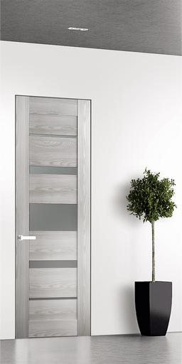 AVON 07-03 VETRO RIBEIRA ASH INVISIBLE METAL FRAME BELLDINNI MODERN INTERIOR DOOR - 1