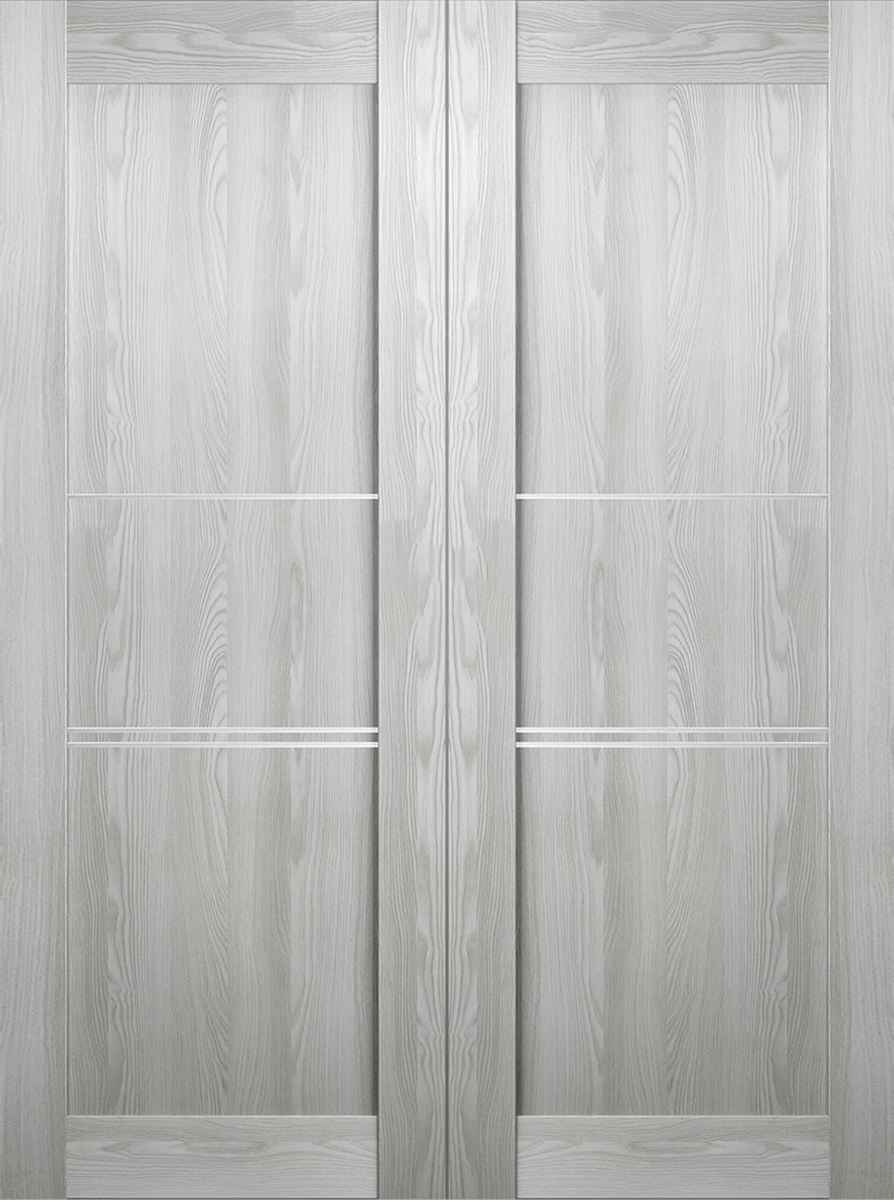 AVON 07 3H RIBEIRA ASH DOUBLE BARN BELLDINNI MODERN INTERIOR DOOR - 2