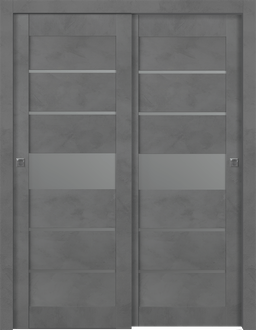 AVON 07-06 VETRO DARK URBAN BYPASS BELLDINNI MODERN INTERIOR DOOR - 1