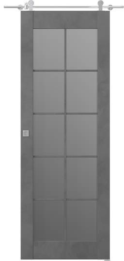 AVON 10 LITE VETRO DARK URBAN BARN BELLDINNI MODERN INTERIOR DOOR - 1