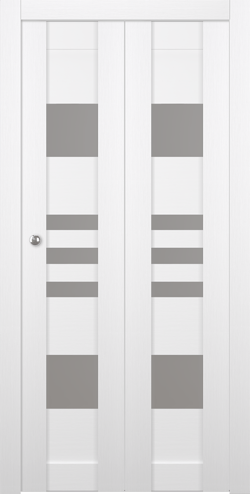 LETI VETRO BIANCO NOBLE BI-FOLD BELLDINNI MODERN INTERIOR DOOR - 1