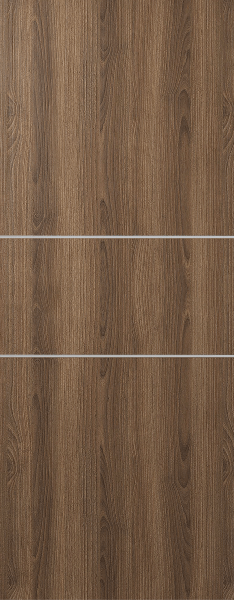 OPTIMA 2H PECAN NUTWOOD SLAB DOORS BELLDINNI MODERN INTERIOR DOOR - 1