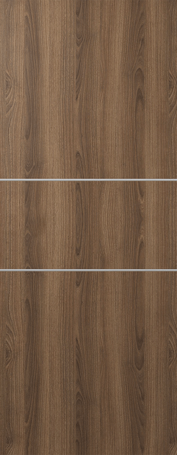 OPTIMA 2H PECAN NUTWOOD SLAB DOORS BELLDINNI MODERN INTERIOR DOOR - 1