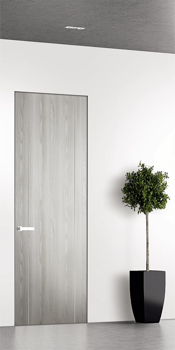 OPTIMA 2U RIBEIRA ASH INVISIBLE METAL FRAME BELLDINNI MODERN INTERIOR DOOR - 1