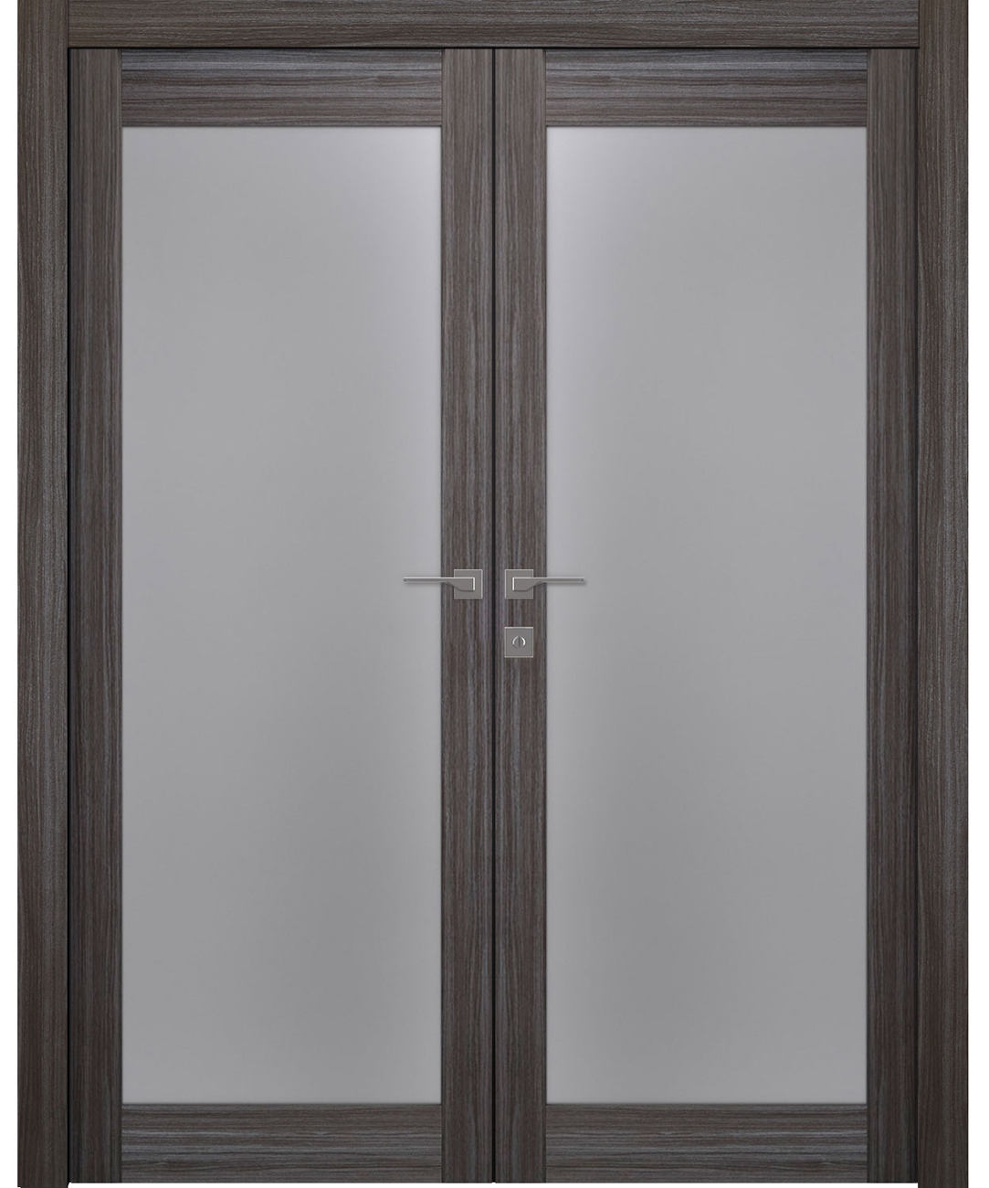 PALLADIO 207 VETRO GRAY OAK DOUBLE BELLDINNI MODERN INTERIOR DOOR - 1