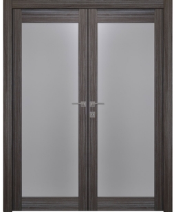PALLADIO 207 VETRO GRAY OAK DOUBLE BELLDINNI MODERN INTERIOR DOOR - 1