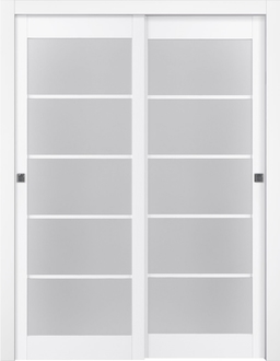 PALLADIO 5 LITE VETRO BIANCO NOBLE BYPASS BELLDINNI MODERN INTERIOR DOOR - 1