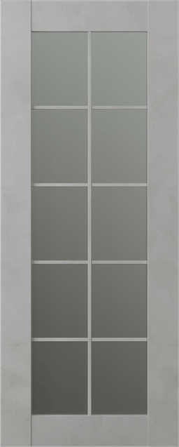 AVON 10 LITE VETRO LIGHT URBAN SLAB BELLDINNI MODERN INTERIOR DOOR - 1