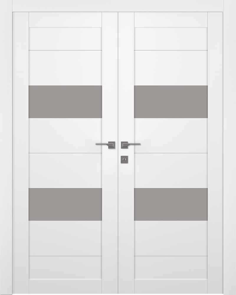 BERTA VETRO SNOW WHITE CLOSET BELLDINNI MODERN INTERIOR DOOR - 1