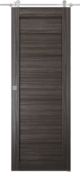 ALDA GRAY OAK DOUBLE BARN BELLDINNI MODERN INTERIOR DOOR - 1