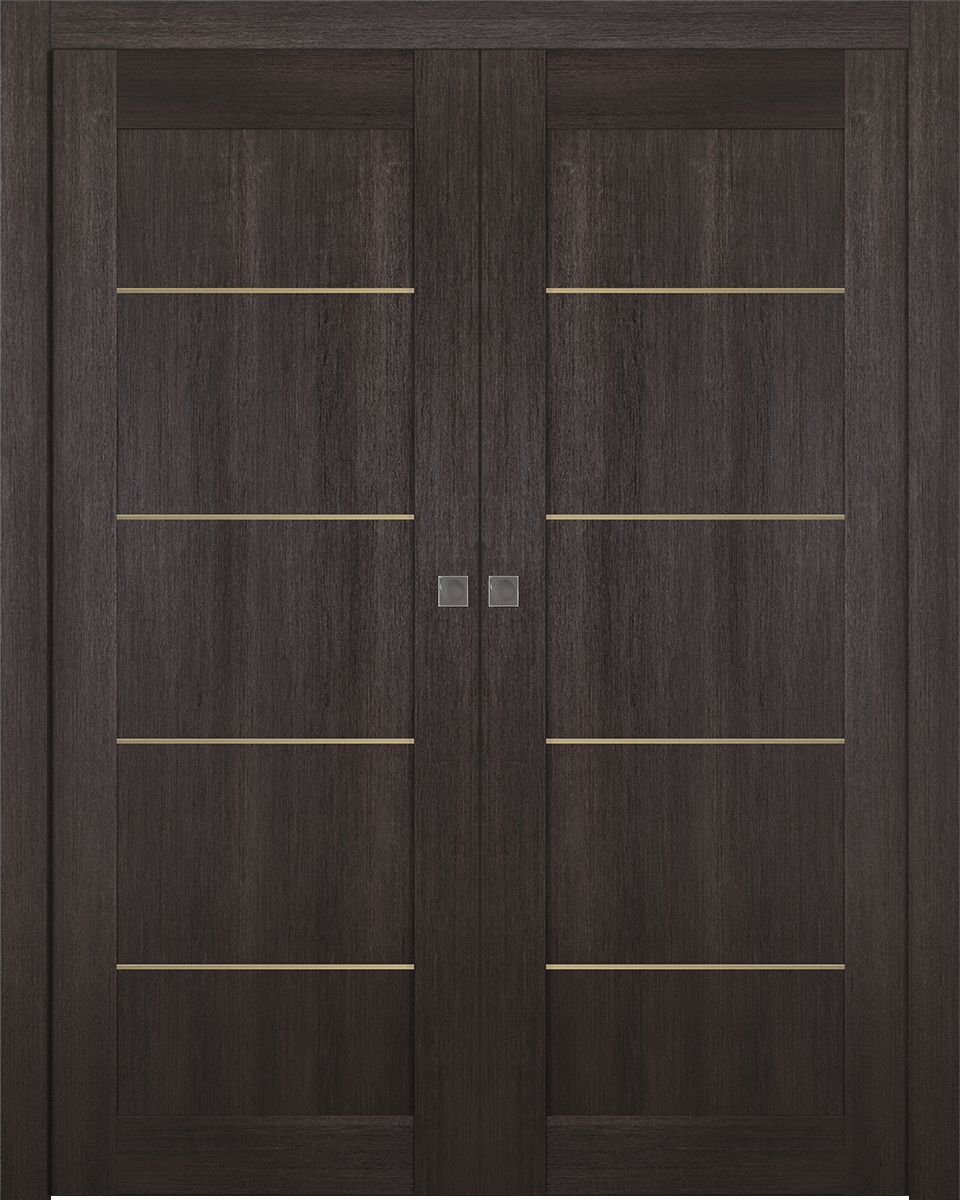 AVON 07 4H GOLD VERALINGA OAK DOUBLE POCKET BELLDINNI MODERN INTERIOR DOOR - 1
