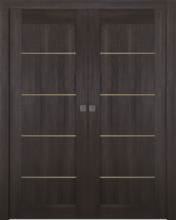 AVON 07 4H GOLD VERALINGA OAK DOUBLE POCKET BELLDINNI MODERN INTERIOR DOOR - 1