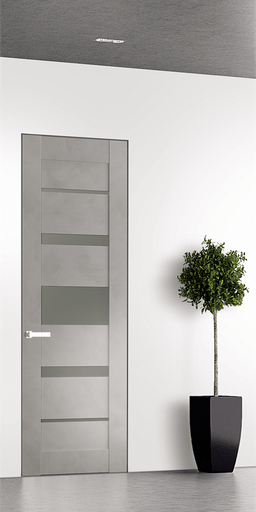 AVON 07-03 VETRO LIGHT URBAN DOUBLE INVISIBLE METAL FRAME BELLDINNI MODERN INTERIOR DOOR - 1
