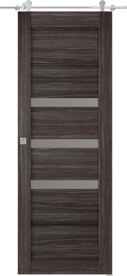 RITA VETRO GRAY OAK BARN BELLDINNI MODERN INTERIOR DOOR - 1