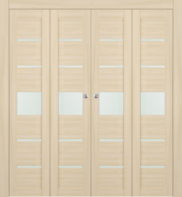 AVON 07-06 VETRO LOIRE ASH DOUBLE BI-FOLD DOORS BELLDINNI MODERN INTERIOR DOOR - 1