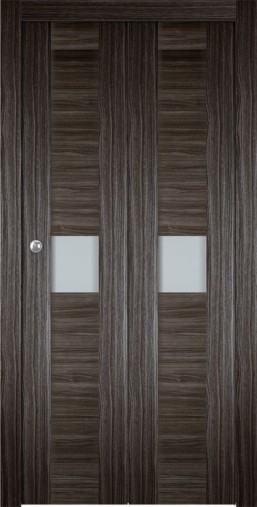 EDNA VETRO GRAY OAK BI-FOLD BELLDINNI MODERN INTERIOR DOOR - 1