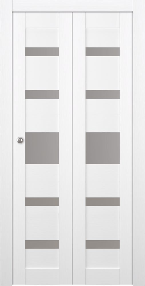GINA VETRO BIANCO NOBLE BI-FOLD DOORS BELLDINNI MODERN INTERIOR DOOR - 1