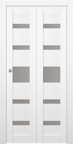 GINA VETRO BIANCO NOBLE BI-FOLD DOORS BELLDINNI MODERN INTERIOR DOOR - 1