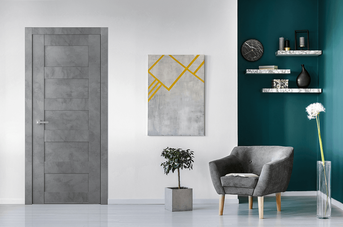 AVON 07 4R DARK URBAN INVISIBLE METAL FRAME BELLDINNI MODERN INTERIOR DOOR - 2