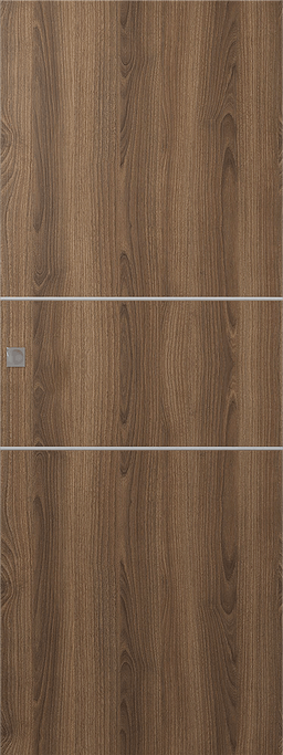 OPTIMA 2H PECAN NUTWOOD DOUBLE MAGIC DOORS BELLDINNI MODERN INTERIOR DOOR - 1
