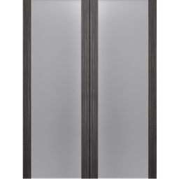 PALLADIO 202 VETRO GRAY OAK DOUBLE BELLDINNI MODERN INTERIOR DOOR - 2
