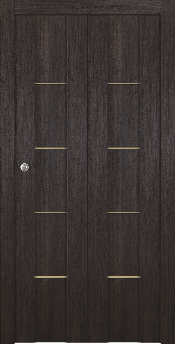 AVON 01 4H GOLD VERALINGA OAK BI-FOLD BELLDINNI MODERN INTERIOR DOOR - 1