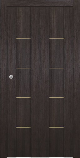 AVON 01 4H GOLD VERALINGA OAK BI-FOLD BELLDINNI MODERN INTERIOR DOOR - 1