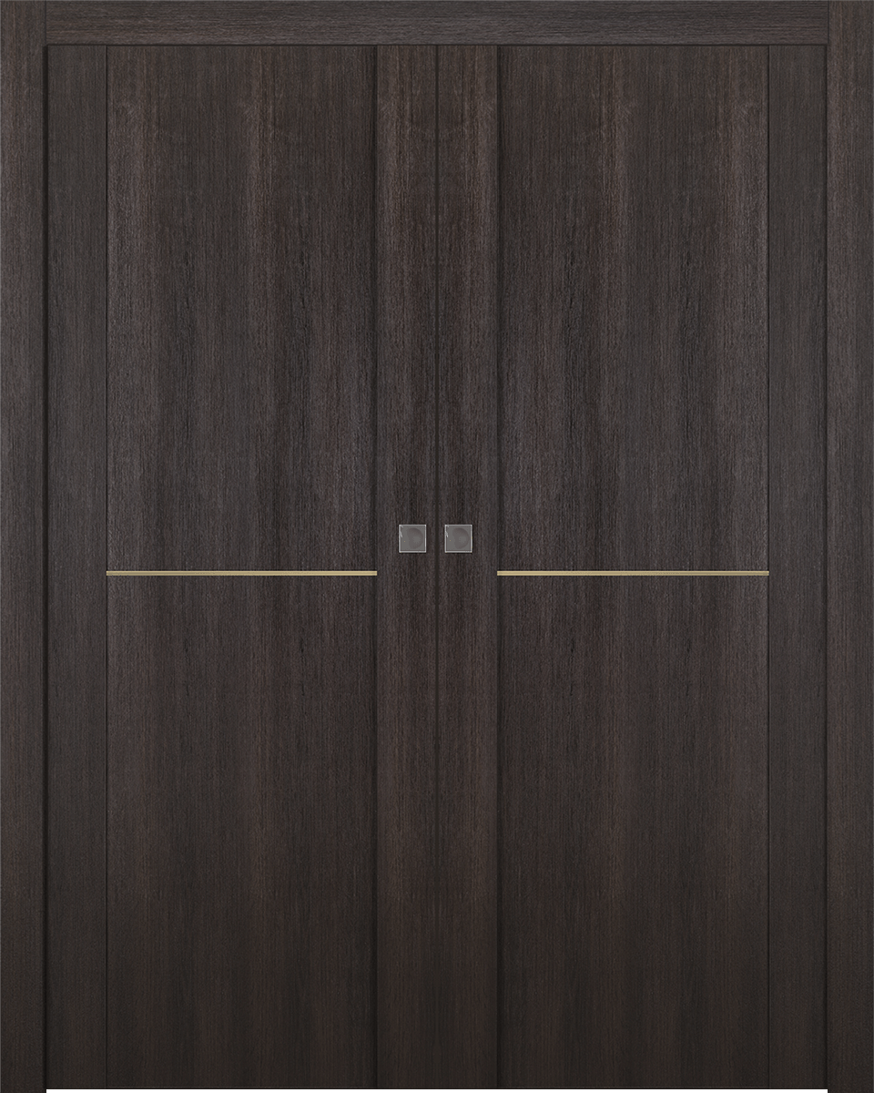 AVON 01 1H GOLD VERALINGA OAK DOUBLE POCKET DOORS BELLDINNI MODERN INTERIOR DOOR - 1